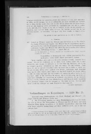 Verhandlungen zu Kopenhagen. - 1420 Mai 25.