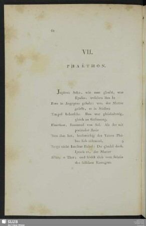 VII. Phaëthon