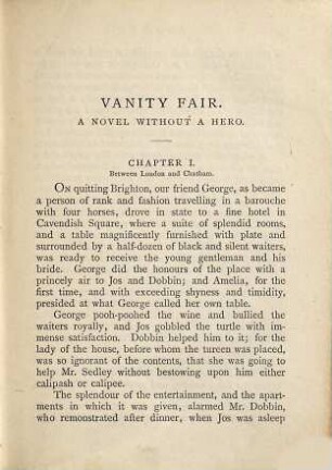 Vanity fair : a novel without a hero ; in three volumes, Vol. II
