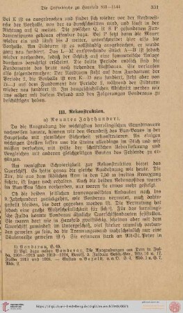 III. Rekonstruktion