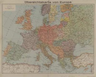 Karte von Europa, 1:7 000 000, 1939 : Übersichtskarte von Europa. - 1:7 000 000. - Leipzig : Brockhaus , 1939. - 1 Kt. : mehrfarb. ; 61 x 46 cm