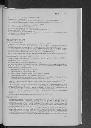 IV.5 Studentenschaft