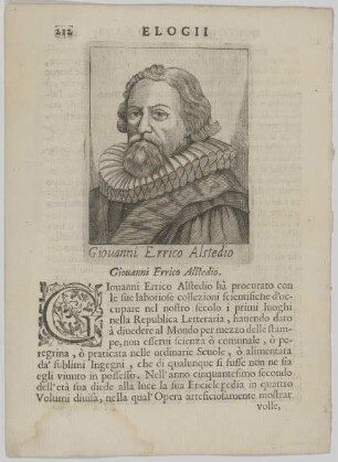 Bildnis des Giovanni Errico Alstedio