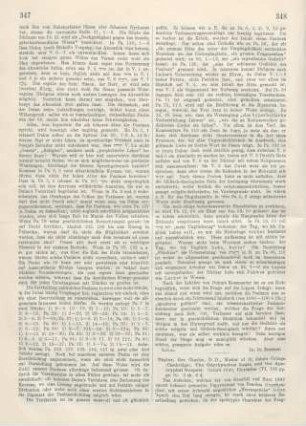 348-349 [Rezension] Taylor, Charles, The Oxyrhynchus Logia and the apocryphal gospels