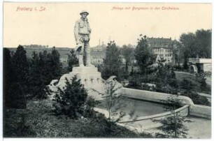Freiberg. Bergmann-Denkmal in der Teichwiese