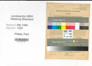 Entnazifizierung Paul Philipp , geb. 12.02.1905 (Polizist)