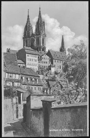 Meißen. Burgberg, Leinewebergasse