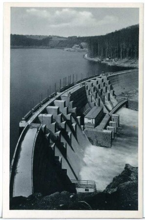Kriebstein. Talsperre - Staumauer