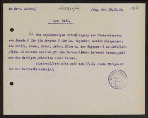 Tätigkeit des Sicherheitsdienstes