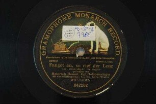 Fanget an, so rief der Lenz : aus "Meistersinger" / von Wagner