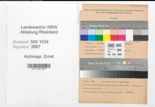 Entnazifizierung Ernst Aichmayr , geb. 07.08.1886 (Hauptmann)