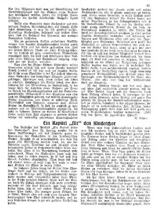 Ein Kapitel "für" den Kinderchor