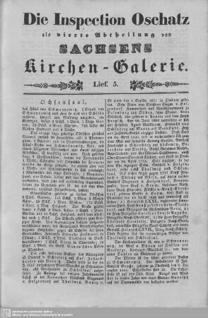 Ochsensaal, Wellerwalda : 5. Lieferung