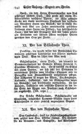 XII. Vor dem Rosenthaler Thore