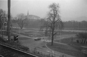 Decín auf der Bahnfahrt nach Prag