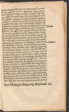III Spes fidutiaque in deum ...