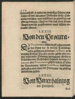 LXXIII. Von den Procuratorn.