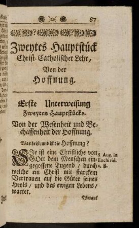 87-92, Erste Unterweisung