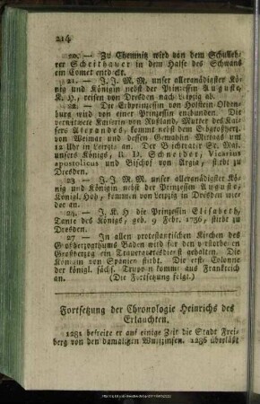 Fortsetzung der Chronologie Heinrichs des Erlauchten