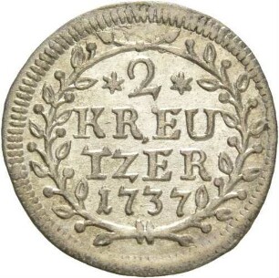 2 Kreuzer Karl Wilhelm von Baden-Durlach