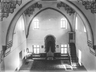 Gebäudeansicht : Das Innere der Hauptfreitagsmoschee (Jumaia-Moschee) der Stadt Plovdiv in Bulgarien