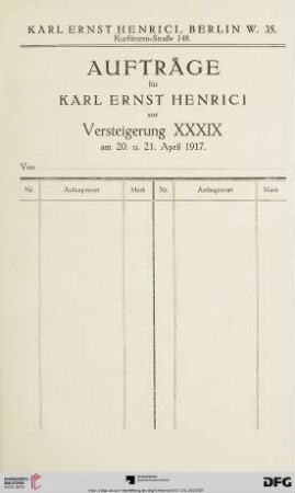 Auftragsliste