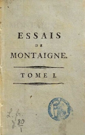 Essais de Montaigne, 1