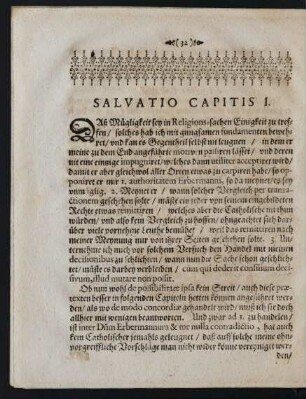 Salvatio Capitis I.