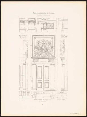 Reichsgericht, Leipzig: Tafel 84: Festsaal der Präsidentenwohnung (Tür und Details) (aus: Der Reichsgerichtsbau zu Leipzig, Berlin 1898)