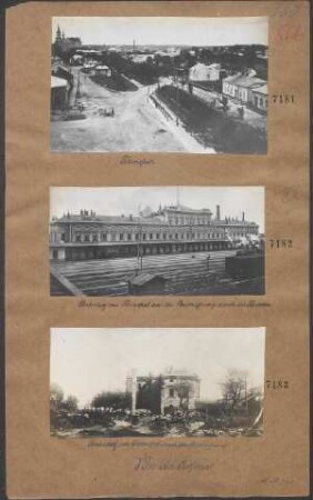 Bahnhof von Tarnopol nach der Beschießung
