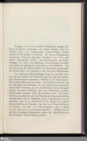 Geschichte des Rittergutes Klein-Struppen