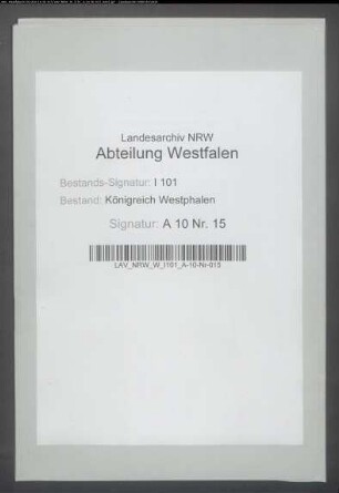 Ernennung der Gerichtsdiener /-vollzieher (huissiers) im Distrikt Bielefeld