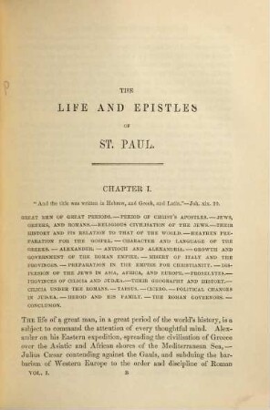 The life and epistles of St. Paul : in two volumes. 1