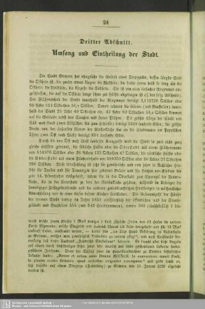 Dritter Abschnitt. Umfang und Eintheilung der Stadt