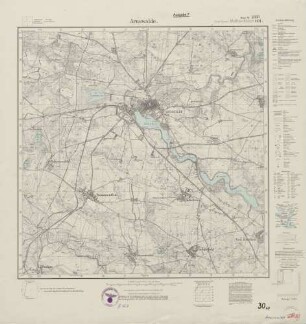 2858 (alte Nr.: 1411) Arnswalde, Meßtischblatt (4cm - Karte)