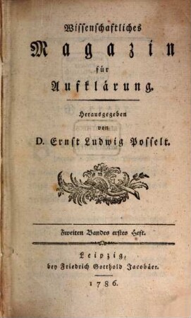 Wissenschaftliches Magazin für Aufklärung. 2. 1786/87