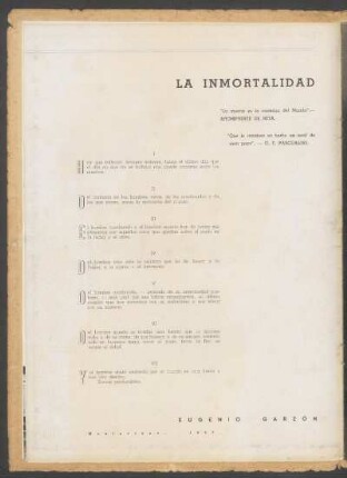 La inmortalidad