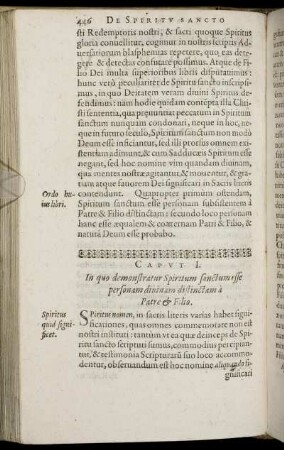 Caput I. In quo demonstratur Spiritum sanctum esse personam diuinam distinctam a Patre & Filio.