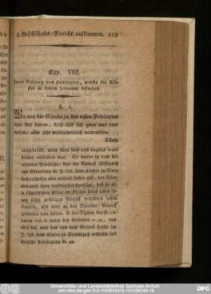 Kap. VIII. Zweyte Gattung von Privilegien, welche die Klöster in diesem Zeitraum erhielten.