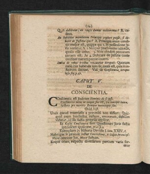 Caput V. De Conscientia.