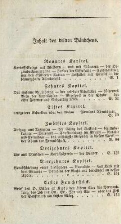 Inhalt des dritten Bändchens
