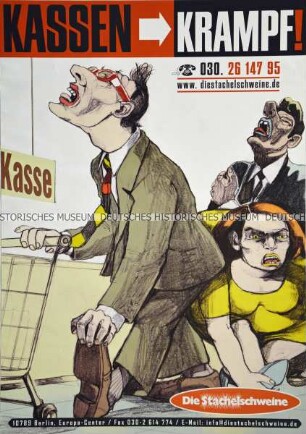 Plakat des Berliner Literarischen Kabaretts "Die Stachelschweine"