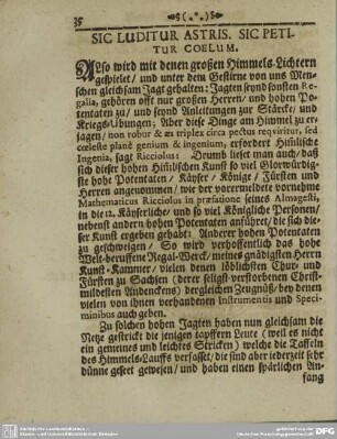 SIC LUDITUR ASTRIS. SIC PETITUR COELUM.