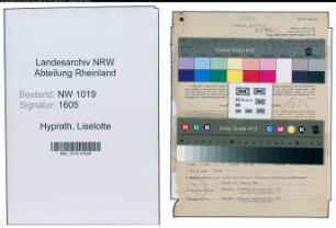 Entnazifizierung Liselotte Hyprath , geb. 24.12.1920 (Angestellte)