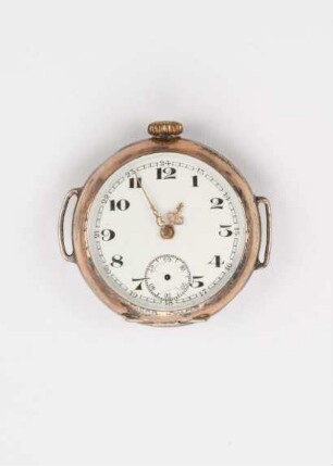 Armbanduhr, umgebaute Taschenuhr, wohl Schweiz, um 1900