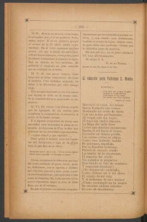 Al eminente poeta Victoriano E. Montes : Elegíaca