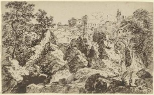 Felslandschaft mit Burganlage