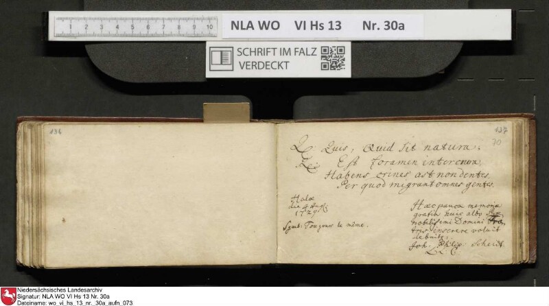 Stammbuch des U. J. Schrader aus Hannover