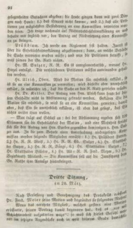 92-108 Dritte Sitzung, am 20. März