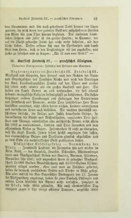 10. Kurfürst Friedrich III., - preußisches Königtum